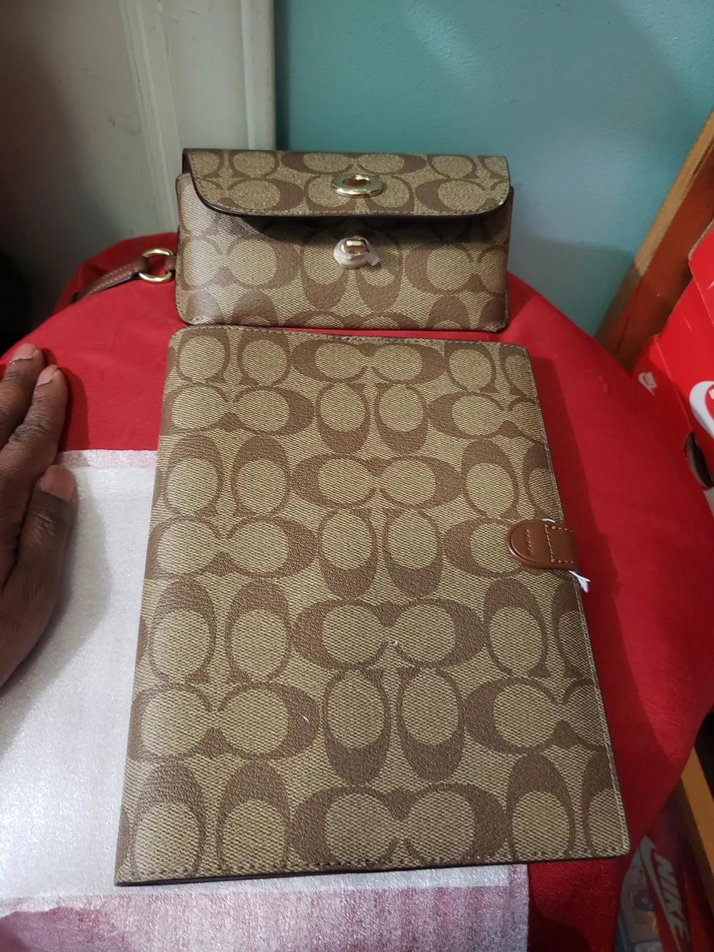 Coach Signature  Notebook And Sunglass Case